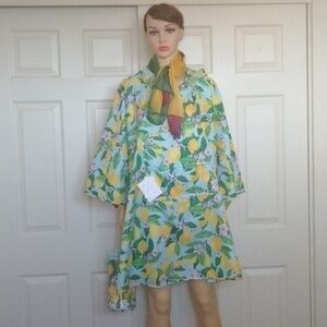 Vera Bradley Rain Poncho and Clear Lotion Bag